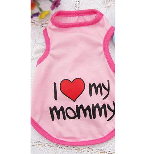 Summer Pet Dog Shirt Clothes Cute Lovely Sweetheart Vest Shirts T Shirt Clothing for Dogs Cats Pet Products
