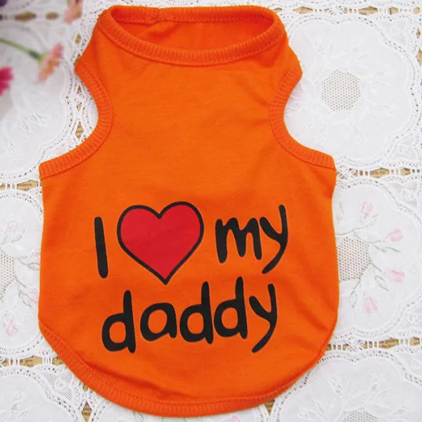 Summer Pet Dog Shirt Clothes Cute Lovely Sweetheart Vest Shirts T Shirt Clothing for Dogs Cats Pet Products