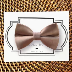 Taupe Satin Bow Tie for Dog Collar or Cat Collar