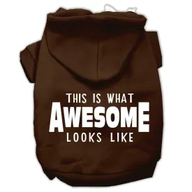 This is What Awesome Looks Like Dog Pet Hoodies Brown Size Sm (10)