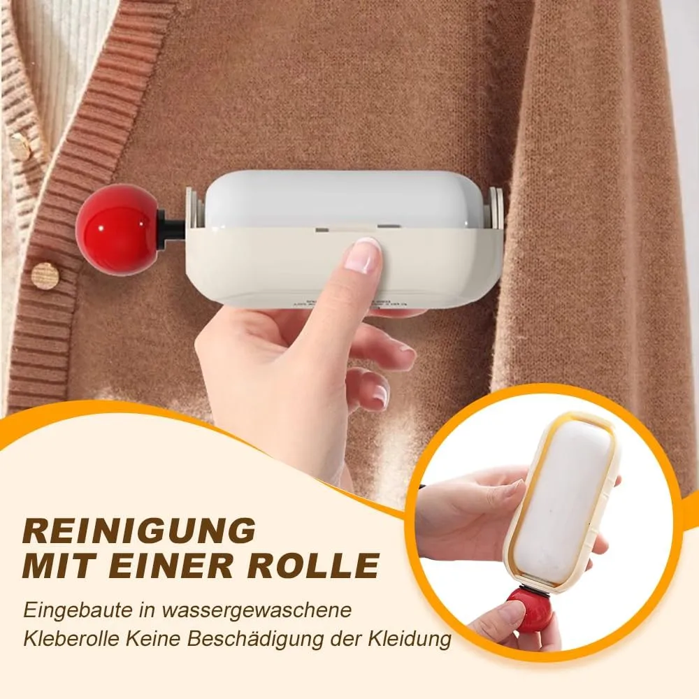 Washable Lint Roller, 2 in 1 Reusable Lint Roller Portable Travel Gel Lint Remover for Clothes, Pet Hair and Household Use (White)