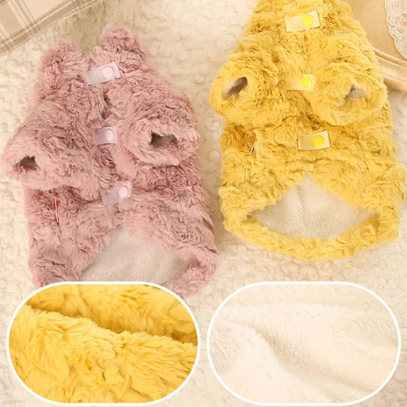 Winter Warm Clothes Pet Cat Vest - Soft Fabric Small Dog Puppy Clothing - Keep Your Pets Cozy and Comfortable with Pet Cat Supplies