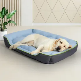 XLarge Dog Beds Pet Cooling Sofa Mat Bolster - Grey